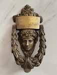8" Antique C.1885 Victorian Face Of Dionysus Architectural Salvage Doorknocker. Fixed Price $259.00.