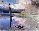 Mancinita Lake, Mount Lassen, Ca 500 Piece Puzzle Merrigold Released 1996. Fixed Price $5.00.