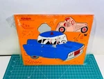 Vintage Wooden Playskool Police Car Puzzle 360-21 Mcm Retro Orange Blue Game. Fixed Price $13.15.