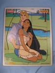 Pocahontas & John Smith Puzzle Toy Playskool Disney 241-04 Wooden 8 Pieces (o). Fixed Price $18.99.