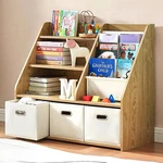 Marcytop Kids Toy Storage Organizer 3IN1 Wooden Bookshelf Cabinet For Home Usa. Fixed Price $69.00.