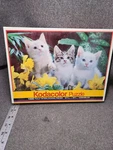 Vintage Kodacolor Three Little Kittens Flowers 1000 Pc Puzzle 100% Complete Nib. Fixed Price $12.00.