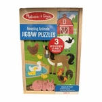 Melissa & Doug Amazing Animals Jigsaw Puzzles 3 Wooden 12-PIECE. Fixed Price $8.39.