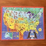 Vintage 1975 Whitman United States Of America Map 100 Pc Jigsaw Puzzle Complete. Fixed Price $12.00.