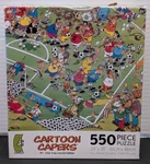 550 Piece Ceaco Puzzle Cartoon Capers "goal" Jan Van Haasteren - Complete 2008. Fixed Price $11.00.