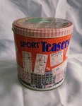 Vtg Sport Teasers 7 Wooden Brain Premier Cardinal Edition Metal Tin 1990. Fixed Price $6.29.