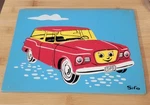 Rare Vintage Sifo Wooden Puzzle Pieces Red Car Station Wagon. Fixed Price $9.95.