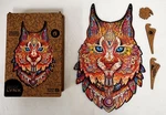 Unidragon Small Wooden Jigsaw 105 Piece Puzzle Gentle Lynx -- Complete W/ Box. Fixed Price $16.99.