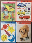 Vintage Puzzles Whitman Tray Frame: Benji, Bird House, Sky Things, Vehicles. Fixed Price $20.00.