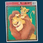 Disney Lion King Mufasa & Simba Vintage Golden Frame Tray Puzzle 20 Pcs #8339. Fixed Price $13.95.