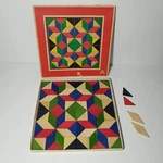 Czechoslovakia Tofa Wooden Mosaic Children Tile Puzzle Game -- Read. Fixed Price $8.00.