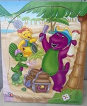 Vintage Wood Mattel Puzzle Barney Baby Bop Bj Friends Y2K Treasure Chest 8PC. Fixed Price $16.99.