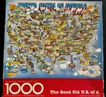 Springbok Hallmark Puzzle 1000 Pc Bob Martin The Good Old U.s. Of Usa Map. Fixed Price $19.99.