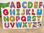 Educational Puzzles By Melissa & Doug Peg Alphabet Numbers 0-9. Fixed Price $12.00.