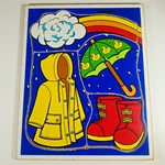 Vintage Playskool "stormy Weather" 4 Piece Puzzle 180-15 Made U.s.a. 1986. Fixed Price $16.00.