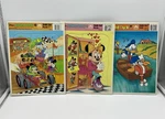 Vintage Disney Golden Frame-tray Puzzle Lot 3 Mickey Minnie Donald Duck. Fixed Price $13.49.