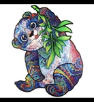 Unidragon Serious Panda Wooden Puzzle King Size New Sealed. Fixed Price $39.59.