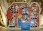 Melissa & Doug Farm Animals Jumbo Knob Wooden Puzzle - Peg Chunky Baby. Fixed Price $20.00.