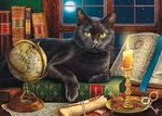 Sunsout Black Cat By Candlelight 500 Piece Jigsaw Puzzle. Fixed Price $18.39.