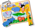 Melissa & Doug Safari Wooden Chunky Puzzle (8 Pcs), Educational Screen Free. Fixed Price $16.99.