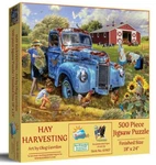Sunsout Jigsaw Puzzle; Hay Harvesting By Oleg Gavrilov; 500 Pcs. Fixed Price $11.95.