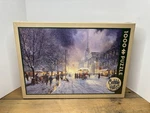 1000 Piece Jigsaw Puzzle Winter Interlude City Trolley Snow Scene Cobble Hill. Fixed Price $12.99.