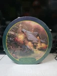 New & Sealed Thomas Kinkade Glory Of Evening 750 Piece 24" Round Puzzle. Fixed Price $15.87.