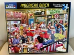 White Mountain American Diner 1000 Piece Jigsaw Puzzle 24X30". Fixed Price $10.00.
