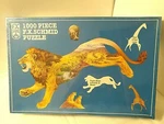 Vtg 1000 Pc Lion Pride Of The Plains Puzzle 1999 Fx Schmid Shape 3 Long. Fixed Price $35.95.