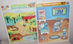 Vintage Golden Frame Tray Puzzle Set Of 2 Sesame Street & Lift Look 1988-91. Fixed Price $14.99.