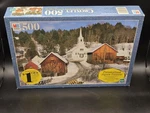 Mb Croxley Christmas Landscape Puzzle Village Winter Church Snow 500 Pcs Vintage. Fixed Price $15.95.