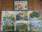 Sectional Animals 6 Picture 1920S Puzzle Jigsaw Milton Bradley 4753 Complete Set. Fixed Price $10.38.
