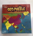 New & Sealed Geo-puzzle Asia 50 Shaped Pieces 19 X 16 Geography Geotoys. Fixed Price $24.00.