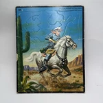 Vtg 1967 Lone Ranger Frame Tray Puzzle Whitman #2610 14.5" X 11.5". Fixed Price $18.90.