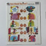 Vintage Warren Schoolhouse 11 X 14 Inlaid Puzzle How You Feel 20 Piece Usa. Fixed Price $16.00.
