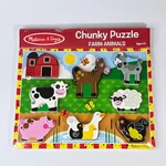 Melissa & Doug Chunky Wooden Puzzle Farm Animals Ages 2+ New/sealed. Fixed Price $10.62.