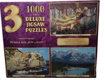 Sure-lox 3 Deluxe 1000 Piece Jigsaw Puzzle Pack Statue Italy Canada. Fixed Price $9.09.