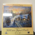 Cottage 500 Pc Jigsaw Puzzle -christmas Theme- By Sunsout. Fixed Price $17.99.