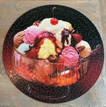 Springbok Super Sundae Vintage Jigsaw Puzzle 500 Pieces Complete! PZL6529 Round. Fixed Price $40.00.