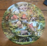Vtg Springbok Circular Puzzle Grist Mills 1972 Painting By Asterio Pascolini. Fixed Price $24.95.