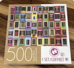 Colorful Windows 500 Piece Jig Saw Puzzle New Ages 8+ Milton Bradley. Fixed Price $12.99.