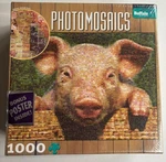 New Sealed Buffalo Games Robert Silvers Photomosaics Pig 1000PC Puzzle & Poster. Fixed Price $17.99.