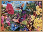 Buffalo Games Vivid Collection Hummingbird Garden Jigsaw Puzzle 1000-PC Complete. Fixed Price $19.99.
