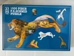 Fx Schmid 1000 Piece Lion Shaped Puzzle Vintage Sealed. Fixed Price $25.99.
