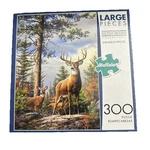 Deer Forest Puzzle Standing Proud Buffalo Hautman Brothers 300 Pcs 15 X 21". Fixed Price $9.01.
