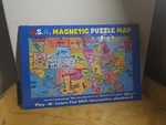 New U.s.a. Magnetic Puzzle Map States Capital Cities Landmarks Ata-boy Inc. Fixed Price $5.95.