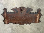 Victorian Walnut C.1885 Wash And Be Clean Is Animal Antique Wall Plaque. Fixed Price $150.00.