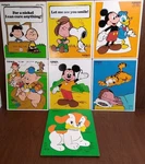 Vintage Playskool Golden Wooden Puzzles Walt Disney Peanuts Garfield 60S. Fixed Price $34.99.