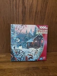 Sure Lox 1000 Piece Puzzle Winter Wonderland Chickadee 27" 19". Fixed Price $11.20.