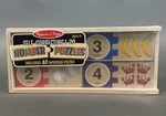 Melissa & Doug Self-correcting Wooden Number Puzzles With Storage Box (40 Pcs). Fixed Price $25.00.